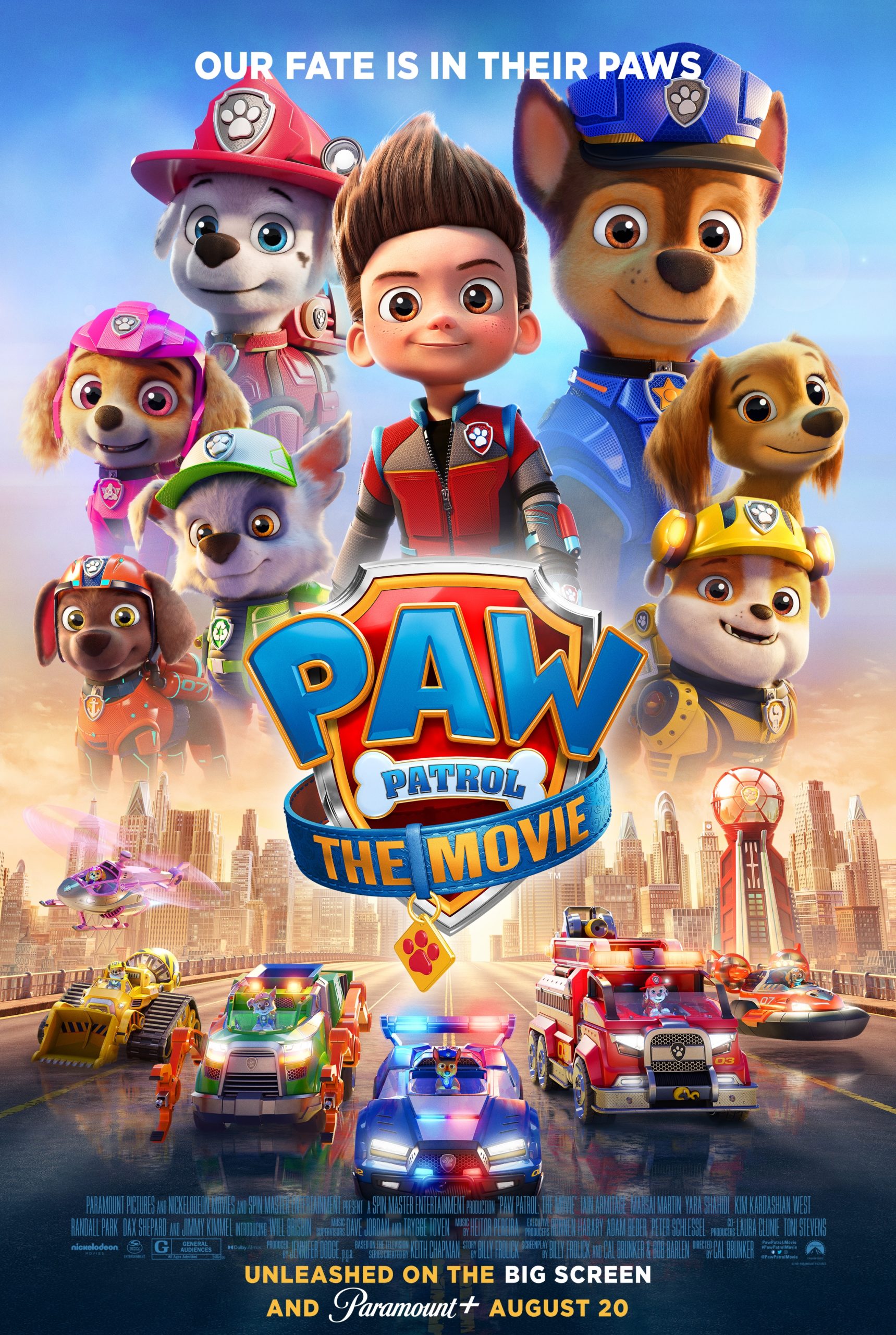 PAW PATROL THE MOVIE Arrives In Theatres and Streaming on Paramount+ on August 20, 2021 No(R