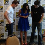The cast initially decided the best post for their press picture was to look at each other's shoes...