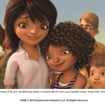 HOME_sq3150_s76_custom_f138_v2.0  Tip (Rihanna) shares a moment with her mom Lucy (Jennifer Lopez). Photo credit: DreamWorks Animation.