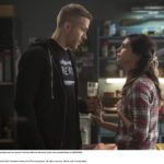 DEADPOOL  Wade Wilson (Ryan Reyonlds) and new squeeze Vanessa (Morena Baccarin) trade some pointed barbs, in DEADPOOL.  Photo Credit: Joe Lederer  TM & © 2015 Marvel & Subs.  TM and © 2015 Twentieth Century Fox Film Corporation.  All rights reserved.  Not for sale or duplication.