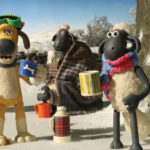 From left to right: Bitzer, Timmy, Timmy's Mother, and Shaun in Lionsgate Home Entertainment's SHAUN THE SHEEP: WE WISH EWE A MERRY CHRISTMAS.