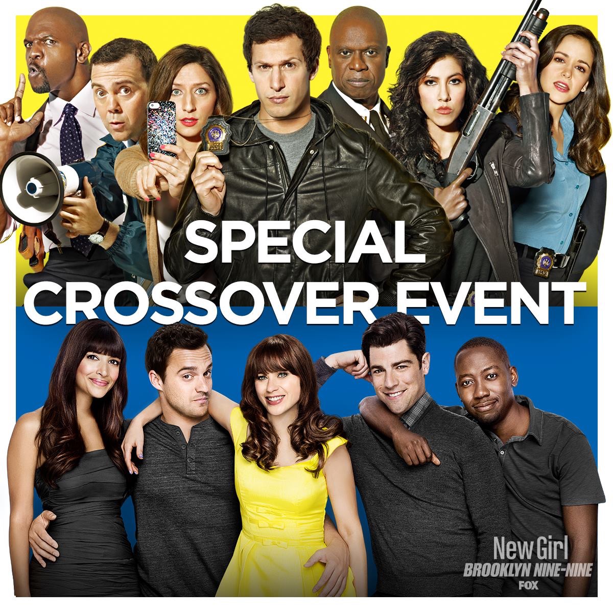 Crossover event. Бруклин 9-9 Постер. New girl. Бруклин 99 Постер.