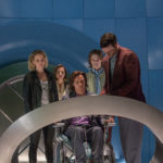 DF-05105 – (from left) Jennifer Lawrence as Raven / Mystique, Rose Byrne as Moira MacTaggert, James McAvoy as Charles / Professor X, Lucas Till as Alex Summers / Havok and Nicholas Hoult as Hank McCoy / Beast, in X-MEN: APOCALYPSE. Photo Credit: Alan Markfield.