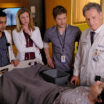 THE RESIDENT:  L-R:  Manish Dayal, Emily VanCamp, Matt Czuchry and Bruce Greenwood in THE RESIDENT premiering midseason on FOX.  ©2017 Fox Broadcasting Co.  Cr:  Guy D'Alema/FOX