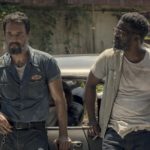 Reprisal - A hyper-noir story that follows a relentless femme fatale who, after being left for dead, sets out to take revenge against her brother and his bombastic gang of gearheads. Joel Kelly (Rodrigo Santoro) shown. (Photo by: Fred Norris/Hulu)