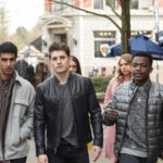 Dominic (played by Gregg Sulkin) hangs with his best friends Jackson (played by Dejan Loyola) and Noah (played by Trezzo Mahoro).