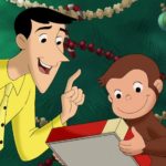 CURIOUS GEORGE -- Pictured: (l-r) The Man in the Yellow Hat, Curious George -- (Courtesy of: Universal 1440 Entertainment/Peacock)