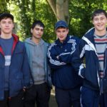 Young Liam (OSCAR KENNEDY), Addy (AQIB KHAN), Craggy (SHAUN THOMAS), Ralph (SAMUEL BOTTOMLEY) - (C) BBC - Photographer: TBC