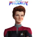 Pictured: Kate Mulgrew as Janeway of Star Trek: Prodigy . Photo Cr: Nickelodeon/Paramount+ ©2021, All Rights Reserved.