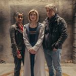 The Doctor (JODIE WHITTAKER) Yasmin Khan (MANDIP GILL), Dan (JOHN BISHOP) - Doctor Who _ Season 13 - Photo Credit: James Pardon/BBC Studios/BBC America