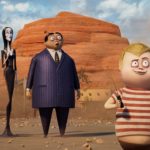 (L to R) Chloë Grace Moretz as the voice of Wednesday Addams, Charlize Theron as the voice of Morticia Addams, Oscar Isaac as the voice of Gomez Addams, and Javon Walton as the voice of Pugsley Addams in THE ADDAMS FAMILY 2, directed by Greg Tiernan and Conrad Vernon, a Metro Goldwyn Mayer Pictures film.    Credit: Metro Goldwyn Mayer Pictures    © 2021 Metro-Goldwyn-Mayer Pictures Inc.  All Rights Reserved.