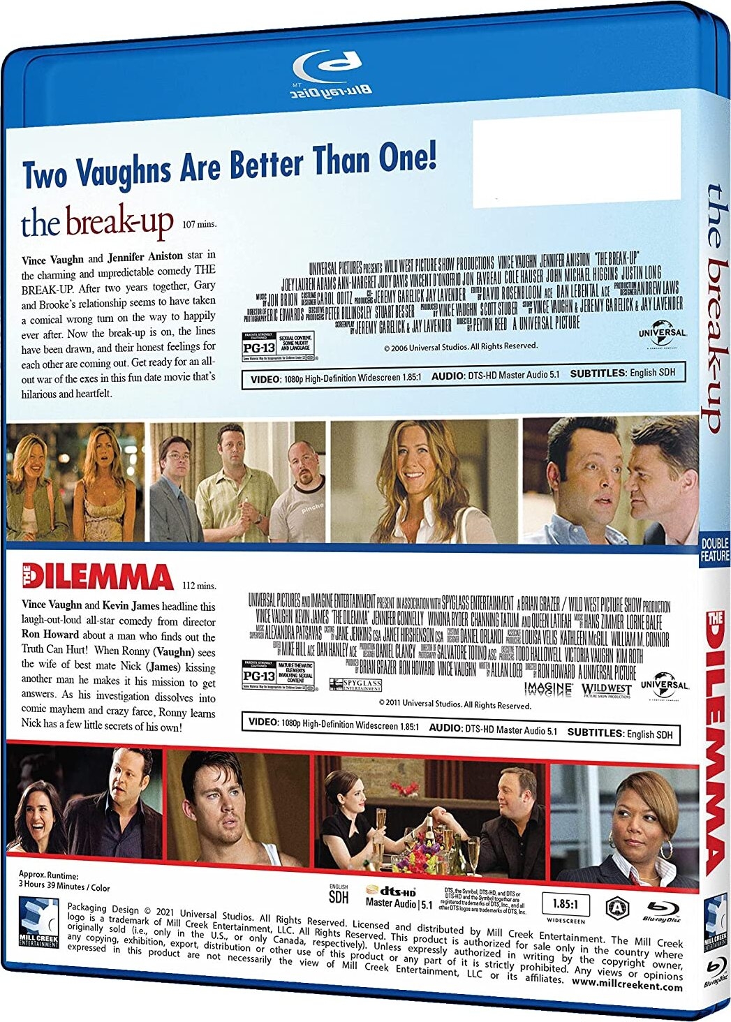 Blu-ray Review: Vince Vaughn Double Feature: THE BREAK-UP / THE DILEMMA ...