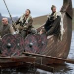 Vikings: Valhalla. (L to R) Sam Corlett as Leif, Lujza Richter as Liv, Leo Suter as Harald in episode 106 of Vikings: Valhalla. Cr. Bernard Walsh/Netflix © 2021