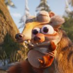 (L-R): Baby Scrat (voiced by Karl Wahlgren) and Scrat (voiced by Chris Wedge) in 20th Century Studios' ICE AGE: SCRAT TALES, exclusively on Disney+. Photo courtesy of Blue Sky Studios. © 2022 20th Century Studios. All Rights Reserved.