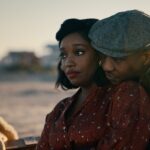 Christina Jackson as Daisy Brown and Jonathan Majors as Jesse Brown in DEVOTION  streaming on Paramount + beginning January 8, 2023.  CREDIT: Sony Pictures/ Paramount +