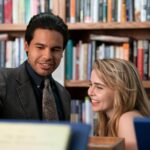 Up Here -- “Armor” - Episode 106 -- Facing a potential setback at work, Miguel has to dig deep to save his job, as Lindsay struggles to find the right ending to her book. Miguel (Carlos Valdes) and Lindsey (Mae Whitman), shown. (Photo by: Sarah Shatz/Hulu)