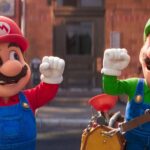 (from left) Mario (Chris Pratt) and Luigi (Charlie Day) in Nintendo and Illumination’s The Super Mario Bros. Movie, directed by Aaron Horvath and Michael Jelenic.