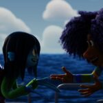(from left) Ruby Gillman (Lana Condor) and Connor (Jaboukie Young-White) in DreamWorks Animation’s Ruby Gillman Teenage Kraken, directed by Kirk DiMicco.