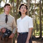 Anders Holm and Mari Yamamoto in “Monarch: Legacy of Monsters,” premiering November 17, 2023 on Apple TV+.