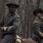 David Oyelewo as Bass Reeves and Shea Whigham as George Reeves in Lawmen: Bass Reeves streaming on Paramount+, 2023. Photo Credit: Emerson Miller/Paramount+