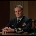 Jason Clarke as Lieutenant Barney Greenwald in The Caine Mutiny Court-Martial, streaming on Paramount+ with SHOWTIME, 2023. Photo Credit: Paramount Pictures/Paramount+ with SHOWTIME. © 2023 Order in the Friedkin Court, LLC