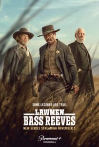 Key Art featuring Dennis Quaid as Sherrill Lynn, David Oyelowo as Bass Reeves and Donald Sutherland as Judge Parker for Lawmen: Bass Reeves streaming on Paramount+, 2023. Photo Credit: Kwaku Alston/Sarah Coulter/Paramount+