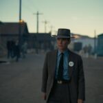 Cillian Murphy is J. Robert Oppenheimer in OPPENHEIMER, written, produced, and directed by Christopher Nolan.