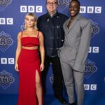 Picture Shows: Millie Gibson, Russell T Davies and Ncuti Gatwa