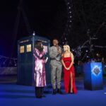 Picture Shows: Yinka Bokinni, Ncuti Gatwa and Millie Gibson at the the London Eye