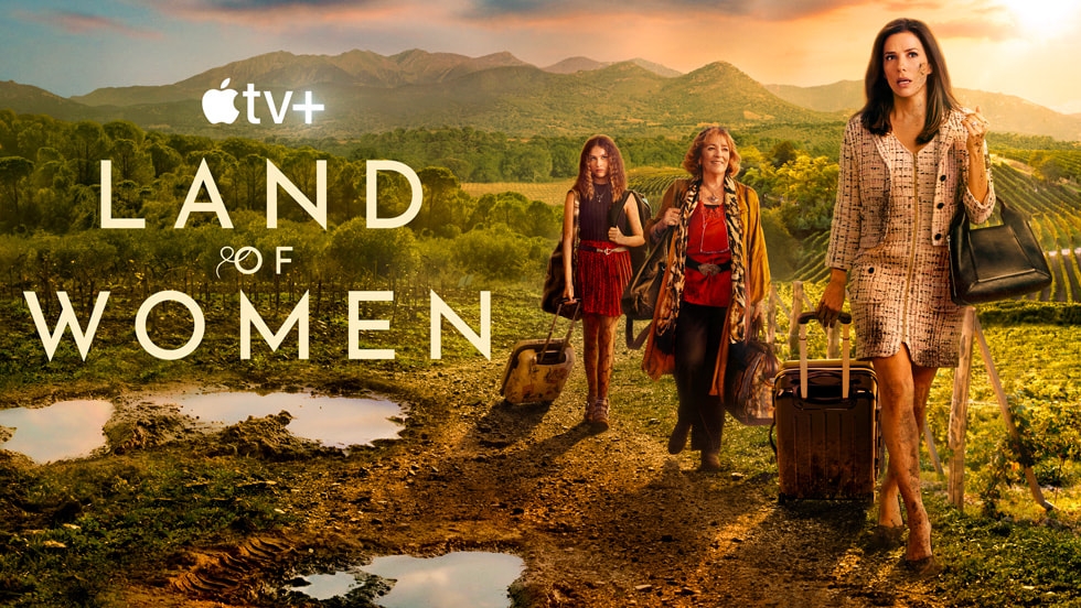 Eva Longoria, Victoria Bazúa and Carmen Maura star in “Land of Women,” debuting globally on Apple TV+ June 26, 2024.