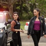 “Spill the Tea” – When a high-value bioweapons expert is murdered in a secure facility on Hawai’i, NCIS and the NCIS Elite team join forces to track down the killer and discover an even deadlier threat, on part one of the third season finale of NCIS: HAWAI’I, Monday, April 29 (10:00-11:00 PM, ET/PT) on the CBS Television Network, and streaming on Paramount+ (live and on demand for Paramount+ with SHOWTIME subscribers, or on demand for Paramount+ Essential subscribers the day after the episode airs)*.  Pictured (L-R): Yasmine Al-Bustami as Lucy Tara and Vanessa Lachey as Jane Tennant.  Photo: Karen Neal/CBS ©2024 CBS Broadcasting, Inc. All Rights Reserved.