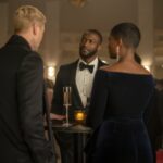 Ryan Eggold as Ed Ramsey, Aldis Hodge as Alex Cross, and Samantha Walkes as Elle Monteiro Photo Credit: Amazon MGM Studios