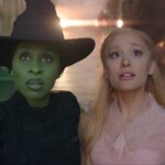 L to R: Cynthia Erivo is Elphaba and Ariana Grande is Glinda in WICKED, directed by Jon M. Chu
