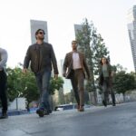 Luke Finau (Uli Latukefu), Mark Meachum (Jensen Ackles), Keyonte Bell (Elliot Knight), and Amber Oliveras (Jessica Camacho) in COUNTDOWN Photo: ELIZABETH MORRIS © AMAZON CONTENT SERVICES LLC