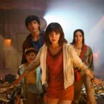 Pictured: L-R: SONNY (Acston Lucas Porto), DIEGO (Jacob Rodriguez), DORA (Samantha Lorraine) and NAIYA (Mariana Garzón Toro) in the movie DORA AND THE SEARCH FOR SOL DORADO on NICKELODEON and streaming on PARAMOUNT+. Photo Credit: Pablo Arellano Spataro/Nickelodeon/Paramount+ ©2024, Paramount Global. All Rights Reserved