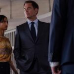 L-R Amita Suman as Claudette and Michael Weatherly as Tony Dinozzo In NCIS: Tony & Ziva, episode 1, season 1, airing on Paramount+ 2025. Photo Credit: Marcell Piti/Paramount+