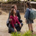 L-R Cote de Pablo as Ziva David , Michael Weatherly as Tony Dinozzo and Isla Gie as Tali In NCIS: Tony & Ziva, episode 1, season 1, airing on Paramount+ 2025. Photo Credit: Marcell Piti/Paramount+