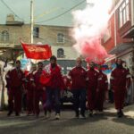 90 MINUTES -- “Once a Navajo, Always a Navaja” Episode 110 -- Pictured: (l-r) Diego Guzmán as Dany, Isaac Bravo as Equis Equis, Adrián Vazquez as Zindedin, José María De Tavira as Veneno, Alvaro Guerrero as Don Gil, Mario Alberto Monroy as Gama, Juan Pablo De Santiago as Gandhi, Pierre Louis as Roca -- (Photo by: Jose Maria Guisiñer/Telemundo)