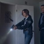 Maggie Q (Renée Ballard) and Michael Mosley (Ted Rawls) in BALLARD. Patrick Wymore/Prime Video