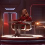 Holly Hunter in season 1, episode 1 of Star Trek: Starfleet Academy streaming on Paramount+. Photo Credit: Brooke Palmer/Paramount+