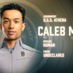 Sandro Rosta as Caleb Mir in art for season 1 of Star Trek: Starfleet Academy. Streaming on Paramount+. Photo Credit: Sarah Coulter/Paramount+