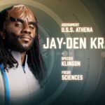 Karim Diané as Jay-Den Kraag in art for season 1 of Star Trek: Starfleet Academy. Streaming on Paramount+. Photo Credit: Sarah Coulter/Paramount+