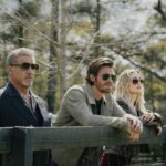 Sylvester Stallone as Dwight Manfredi, Garrett Hedlund as Mitch and Bella Heathcote as Cleo in the Paramount+ original series TULSA KING. Photo Credit: Brian Douglas/Paramount+. ©2025 Viacom International Inc. All Rights Reserved.