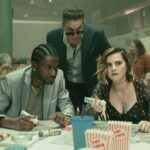 Jay Will as Tyson, Chris Caldovino as Goodie and McKenna Quigley Harrington as Grace in the Paramount+ original series TULSA KING. Photo Credit: Brian Douglas/Paramount+. ©2025 Viacom International Inc. All Rights Reserved.