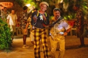 (L-R) Billy Magnussen as Pleakley and Zach Galifianakis as Jumba in Disney’s live-action LILO & STITCH. Photo by Zach Dougan. © 2025 Disney Enterprises Inc. All Rights Reserved.