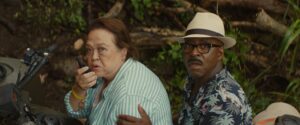 (L-R) Amy Hill as Tūtū and Courtney B. Vance as Cobra Bubbles  in Disney’s live-action LILO & STITCH. Photo courtesy of Disney. © 2025 Disney Enterprises Inc. All Rights Reserved.