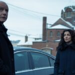 L-R: Hugh Dillon as Ian and Necar Zadegan as Evelyn in Mayor of Kingstown season 4, streaming on Paramount+, 2025. Credit: Dennis P. Mong Jr./Paramount+ ©2025 Viacom International Inc. All Rights Reserved. Mayor of Kingstown and all related titles, logos and characters are trademarks of Viacom International Inc.