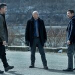 L-R: Hamish Allan-Headley as Robert, Hugh Dillon as Ian and Jeremy Renner as Mike McLusky in Mayor of Kingstown season 4, streaming on Paramount+ 2025. Credit: Dennis P. Mong Jr./Paramount+ ©2025 Viacom International Inc. All Rights Reserved. Mayor of Kingstown and all related titles, logos and characters are trademarks of Viacom International Inc.