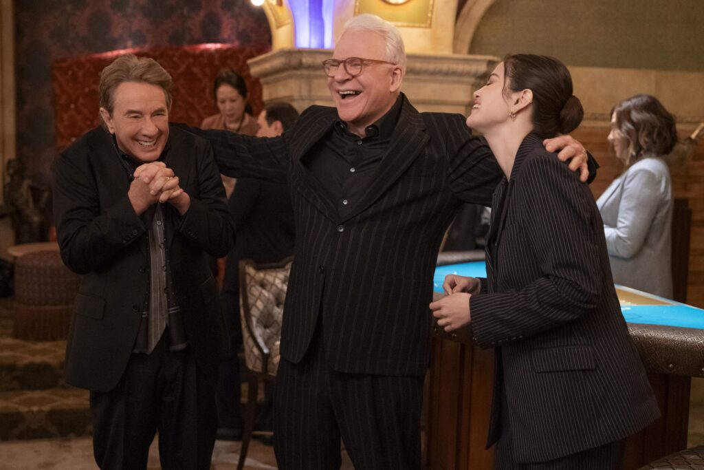 ONLY MURDERS IN THE BUILDING - “The House Always…” - With the clock ticking, the trio doubles down to bring “new” and “old” forces together to bring down a killer — ending in one explosive showdown and the reveals they’ve been chasing all season. (Disney/Patrick Harbron)
MARTIN SHORT, STEVE MARTIN, SELENA GOMEZ