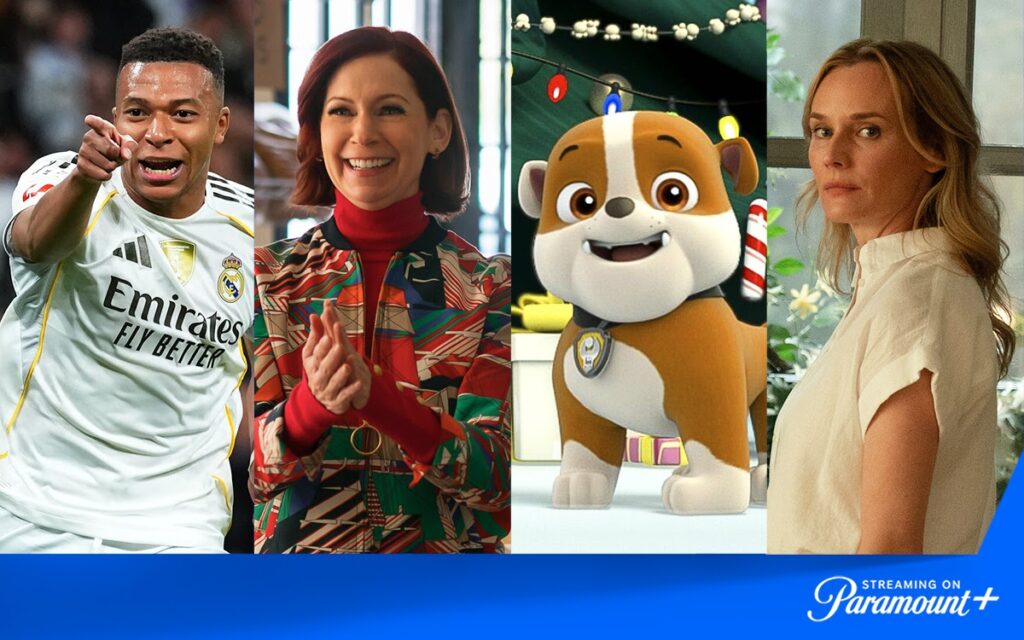 Pictured: Kylian Mbappé for Real Madrid; Carrie Preston in Elsbeth; Rubble in PAW Patrol; Diane Kruger in Little Disasters